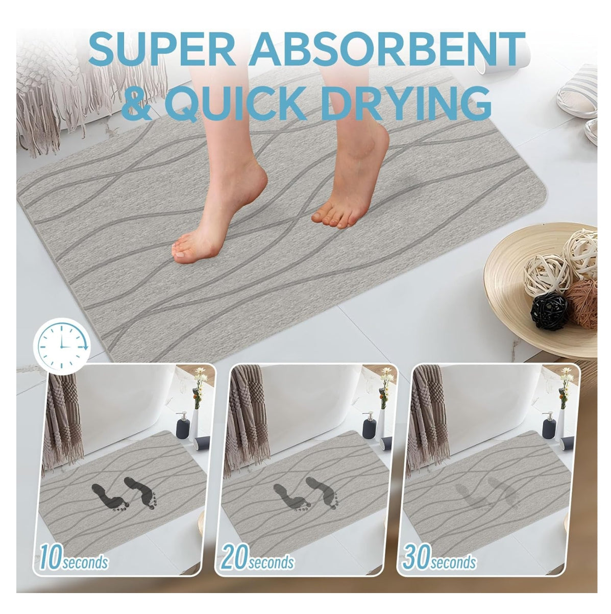 TAPETE DE PIEDRA DIATOMEAS ABSORBENTE – ENVÍO GRATIS 🇨🇴