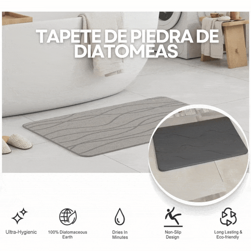 TAPETE DE PIEDRA DIATOMEAS ABSORBENTE – ENVÍO GRATIS 🇨🇴