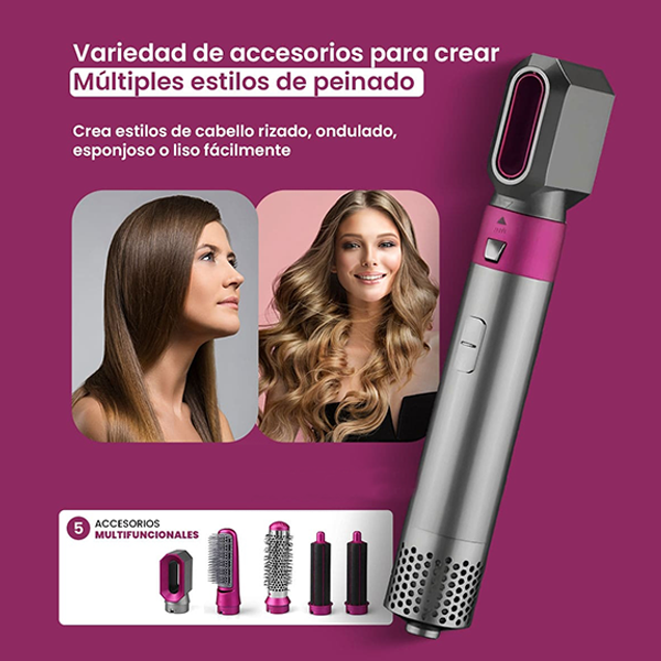 CEPILLO ELÉCTRICO SECADOR PELO 5 EN 1 - ENVÍO GRATIS 🇨🇴