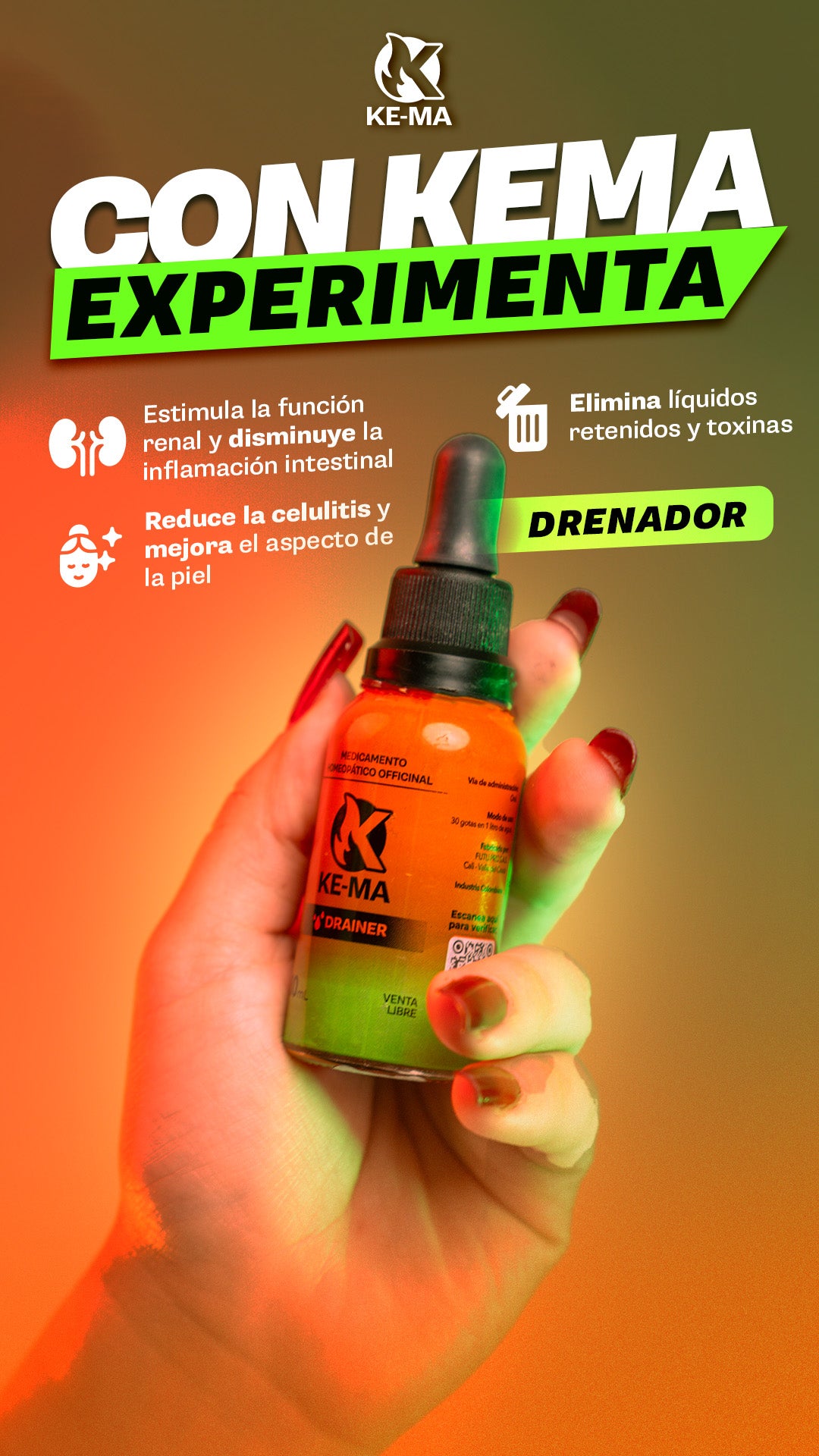 COMBO KE-MA QUEMADOR + DRENADOR NATURAL – TRANSFORMA TU CUERPO DE FORMA SEGURA – ENVÍO GRATIS 🇨🇴