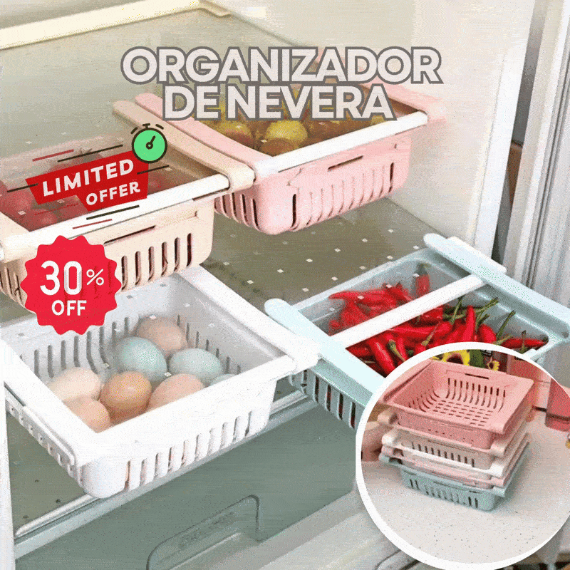 ORGANIZADOR DE NEVERA EXPANDIBLE - ¡COMPRA 1 Y LLEVA 3! - ENVÍO GRATIS 🇨🇴
