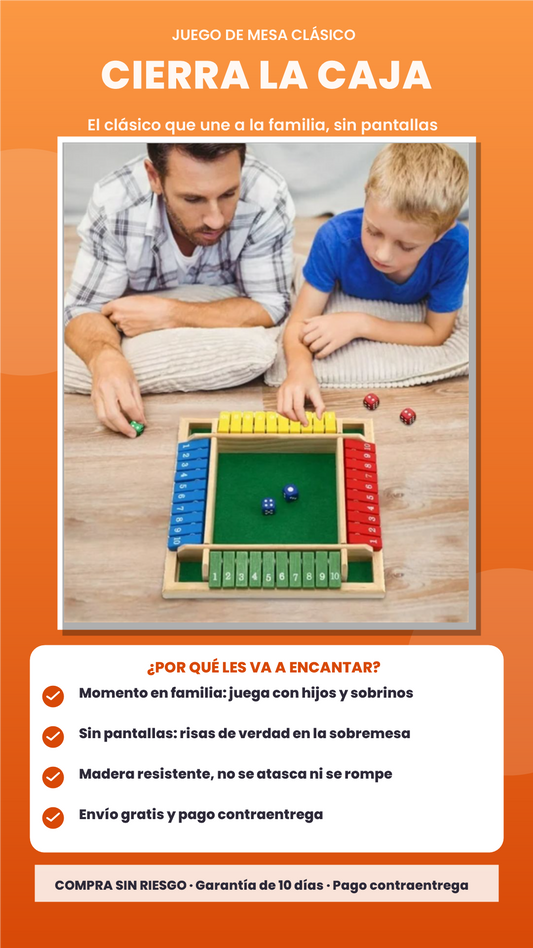 JUEGO DE MESA CIERRA LA CAJA EN MADERA – DIVERSIÓN EN FAMILIA SIN PANTALLAS – ENVÍO GRATIS 🇨🇴