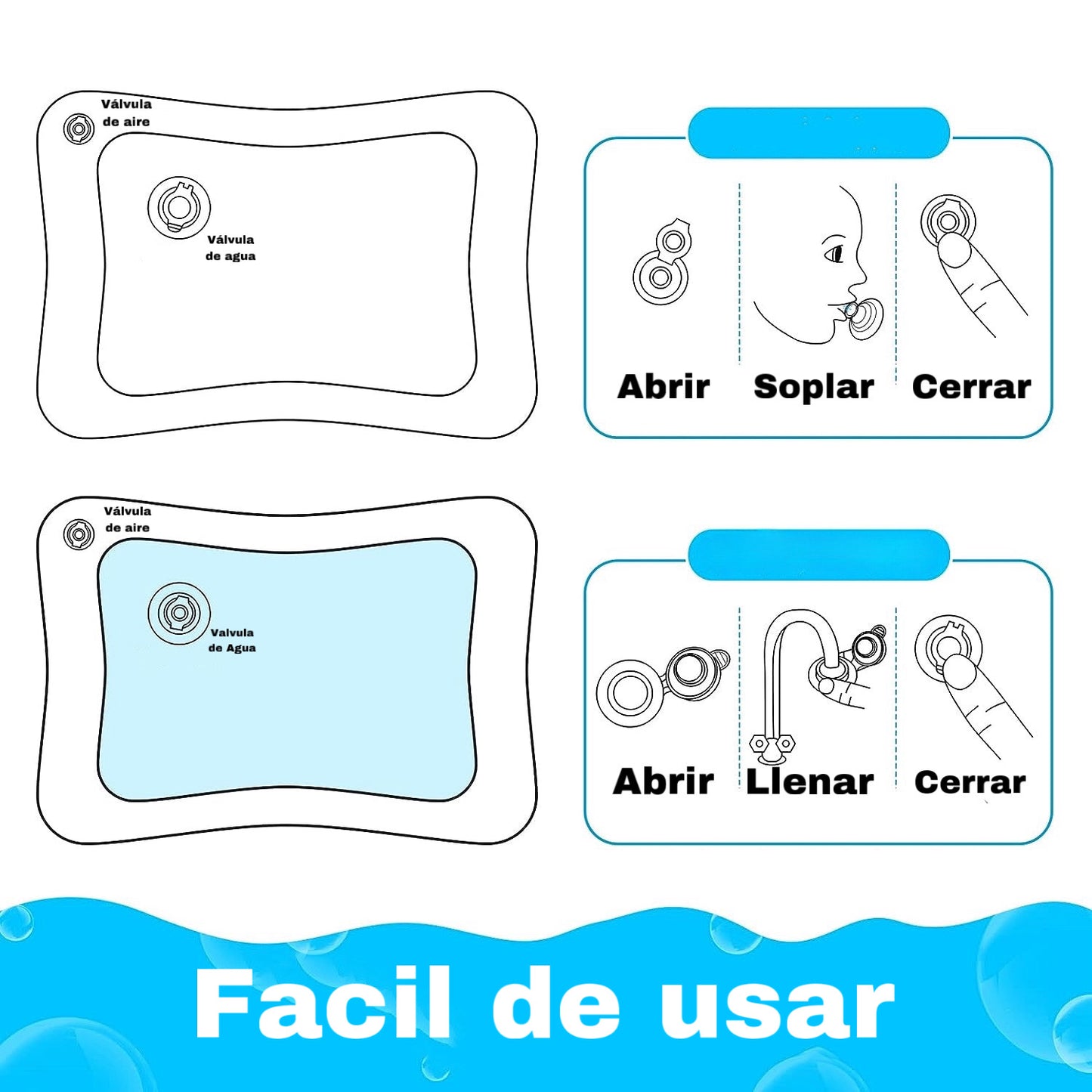 TAPETE DE AGUA INTERACTIVO PARA BEBÉS - ENVÍO GRATIS 🇨🇴