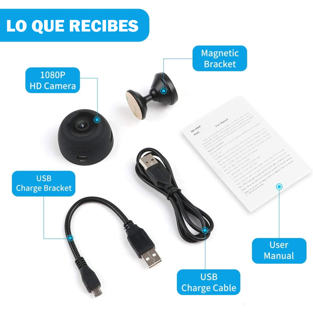 MINI CÁMARA WIFI A9 HD 1080 - SEGURIDAD PARA TU HOGAR - ENVÍO GRATIS 🇨🇴