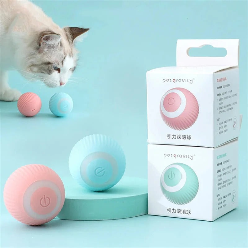 PELOTA INTERACTIVA CON MOVIMIENTO AUTOMÁTICO PARA GATOS Y PERROS - ENVÍO GRATIS 🇨🇴