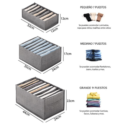 SET DE 3 ORGANIZADORES DE ROPA – ¡LLÉVATE 3 POR EL PRECIO DE 1! - ENVÍO GRATIS 🇨🇴