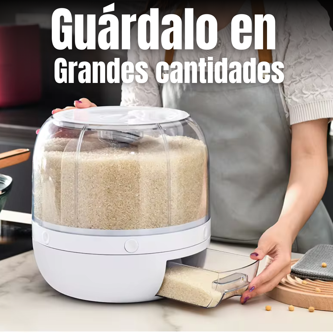 DISPENSADOR DE ALIMENTOS GIRATORIO 6 EN 1 – ENVÍO GRATIS 🇨🇴