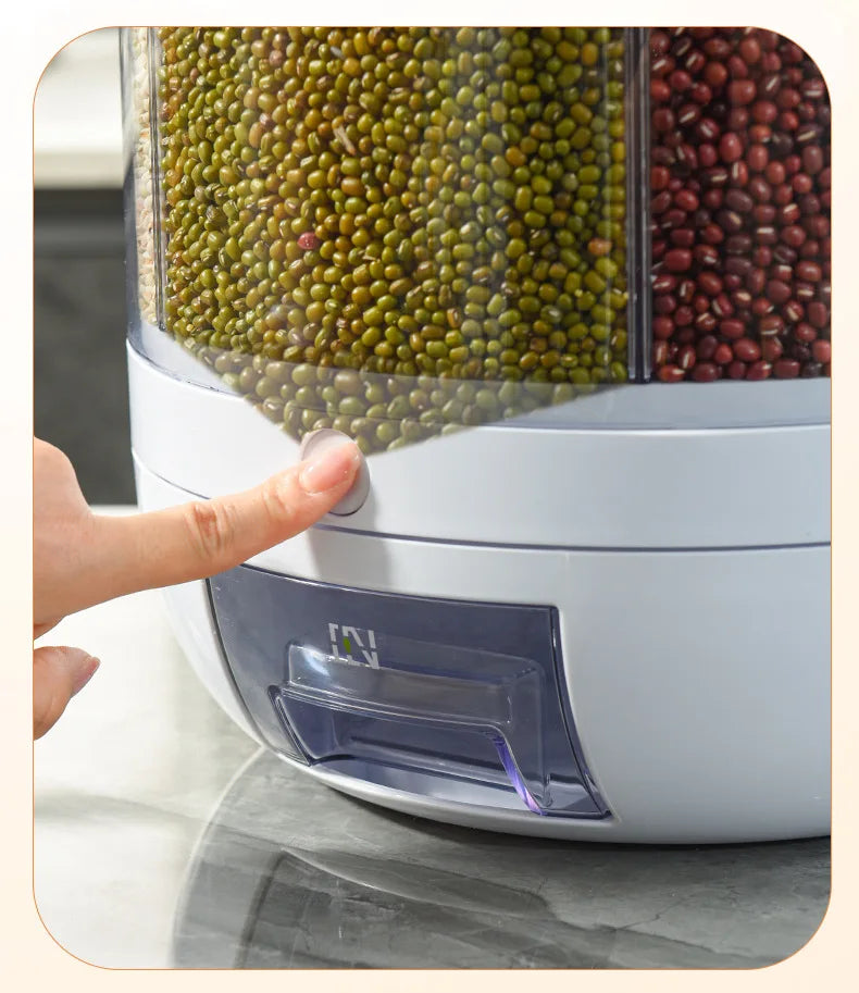 DISPENSADOR DE ALIMENTOS GIRATORIO 6 EN 1 – ENVÍO GRATIS 🇨🇴
