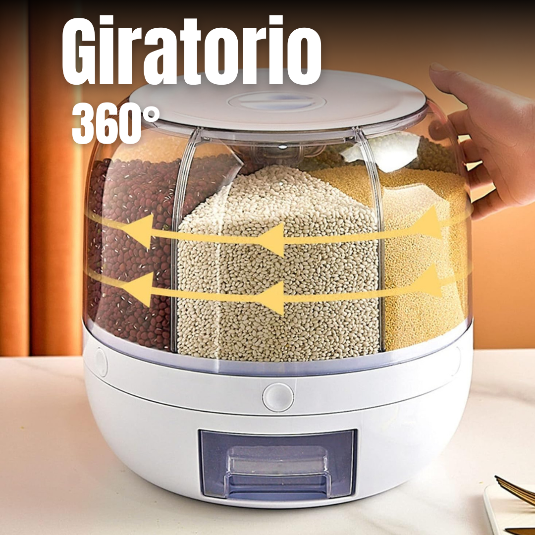 DISPENSADOR DE ALIMENTOS GIRATORIO 6 EN 1 – ENVÍO GRATIS 🇨🇴