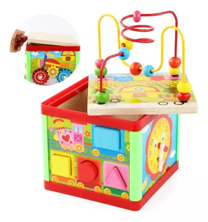 CUBO  MONTESSORI 5 EN 1 – APRENDE, JUEGA Y DESARROLLA HABILIDADES – ENVÍO GRATIS  🇨🇴