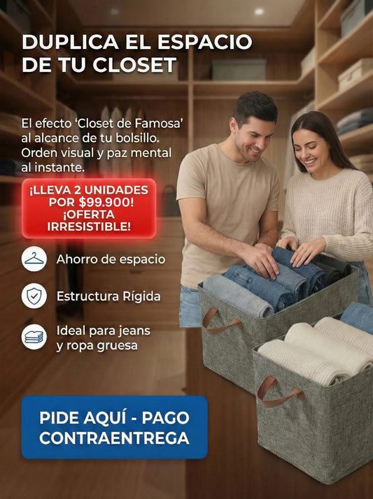 ORGANIZADOR RÍGIDO PLEGABLE PARA ROPA - ¡COMPRA 1 Y LLEVA 2! - ENVÍO GRATIS. 🇨🇴