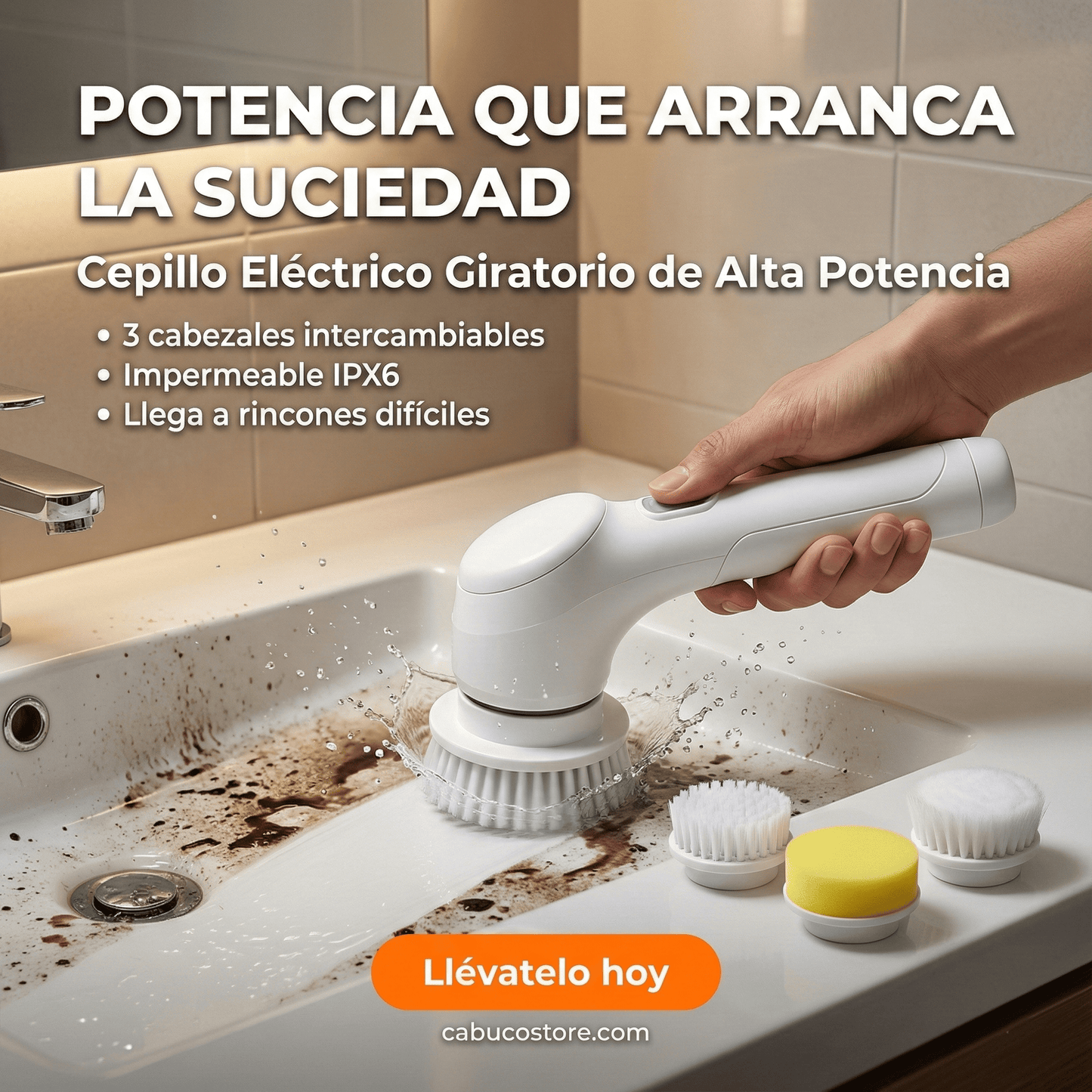 CEPILLO LIMPIADOR ELÉCTRICO GIRATORIO - ENVÍO GRATIS 🇨🇴