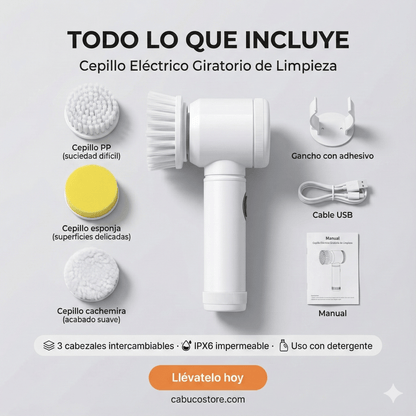CEPILLO LIMPIADOR ELÉCTRICO GIRATORIO - ENVÍO GRATIS 🇨🇴