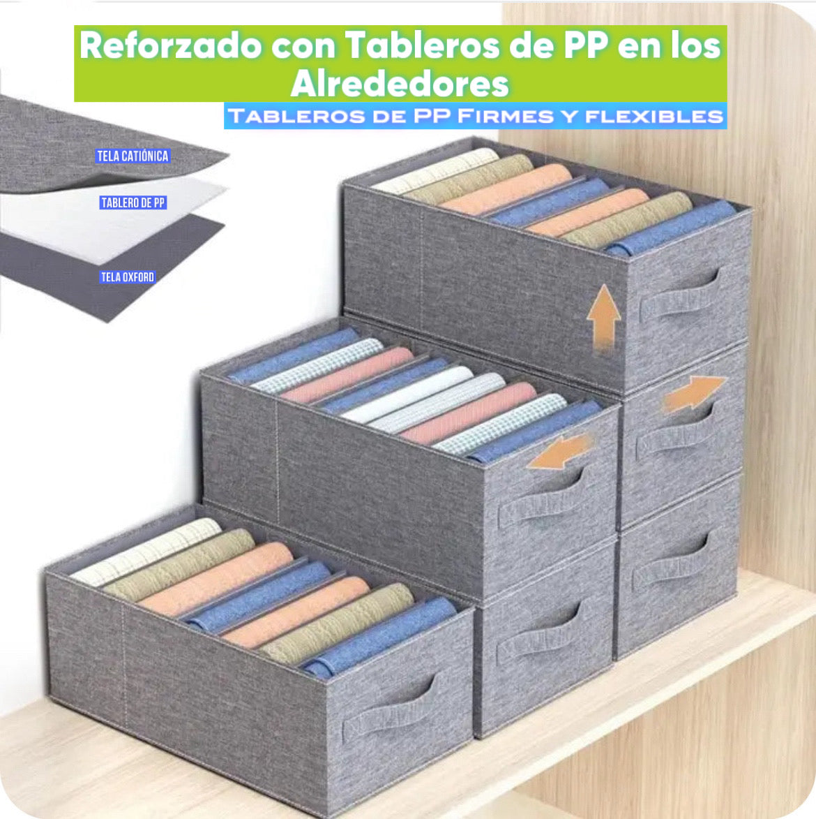 ORGANIZADOR PLEGABLE GRIS 9 COMPARTIMENTOS - ¡COMPRA 1 Y LLEVA 3! - ENVÍO GRATIS 🇨🇴