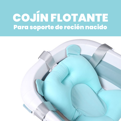 BAÑERA PLEGABLE CON TERMÓMETRO Y COJÍN - ENVÍO GRATIS 🇨🇴