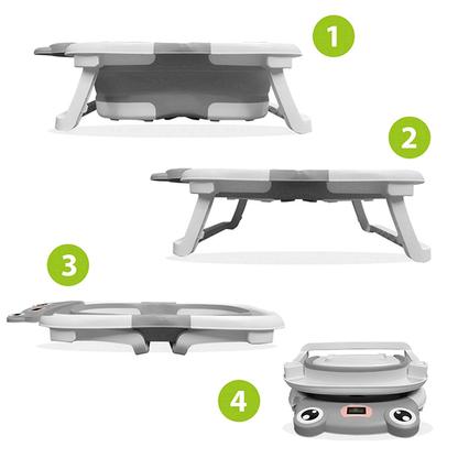 BAÑERA PLEGABLE CON TERMÓMETRO Y COJÍN - ENVÍO GRATIS 🇨🇴