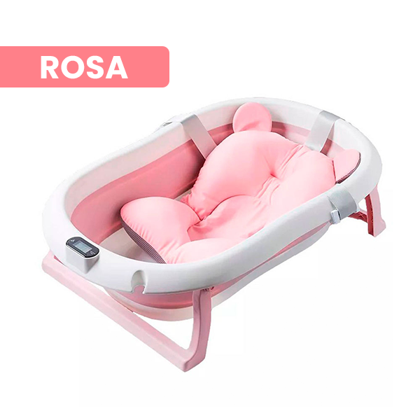 BAÑERA PLEGABLE CON TERMÓMETRO Y COJÍN - ENVÍO GRATIS 🇨🇴