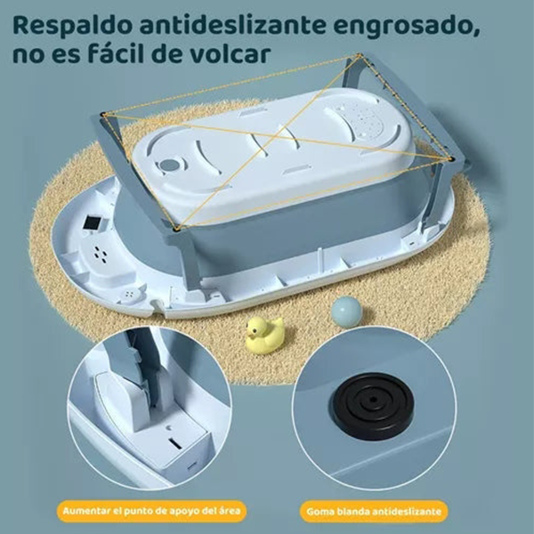 BAÑERA PLEGABLE CON TERMÓMETRO Y COJÍN - ENVÍO GRATIS 🇨🇴