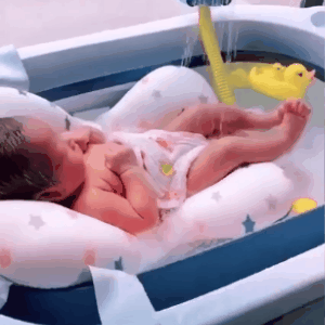 BAÑERA PLEGABLE CON TERMÓMETRO Y COJÍN - ENVÍO GRATIS 🇨🇴