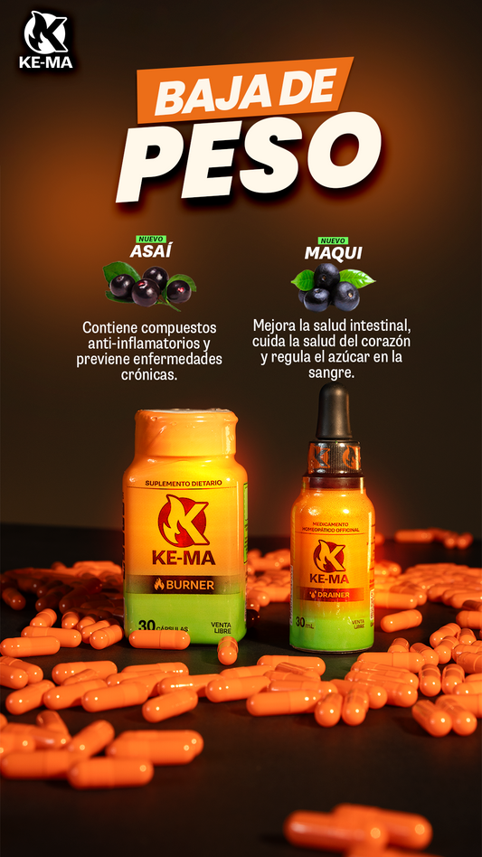 COMBO KE-MA QUEMADOR + DRENADOR NATURAL – TRANSFORMA TU CUERPO DE FORMA SEGURA – ENVÍO GRATIS 🇨🇴