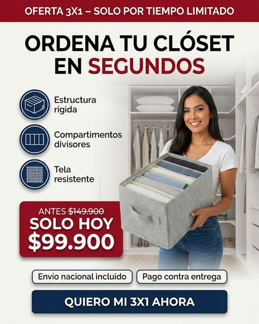 SET ORGANIZADOR PLEGABLE RÍGIDO 9 COMPARTIMENTOS - ¡COMPRA 1 Y LLÉVATE 3 + ENVÍO GRATIS! 🚚