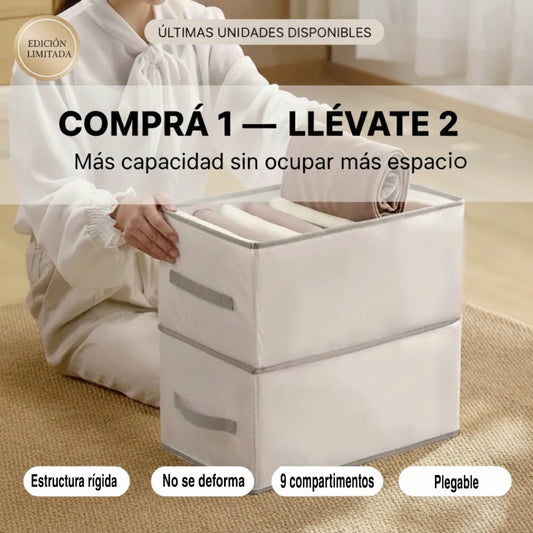 SET ORGANIZADOR PLEGABLE RÍGIDO 9 COMPARTIMENTOS - ¡COMPRA 1 Y LLÉVATE 2 + ENVÍO GRATIS! 🚚