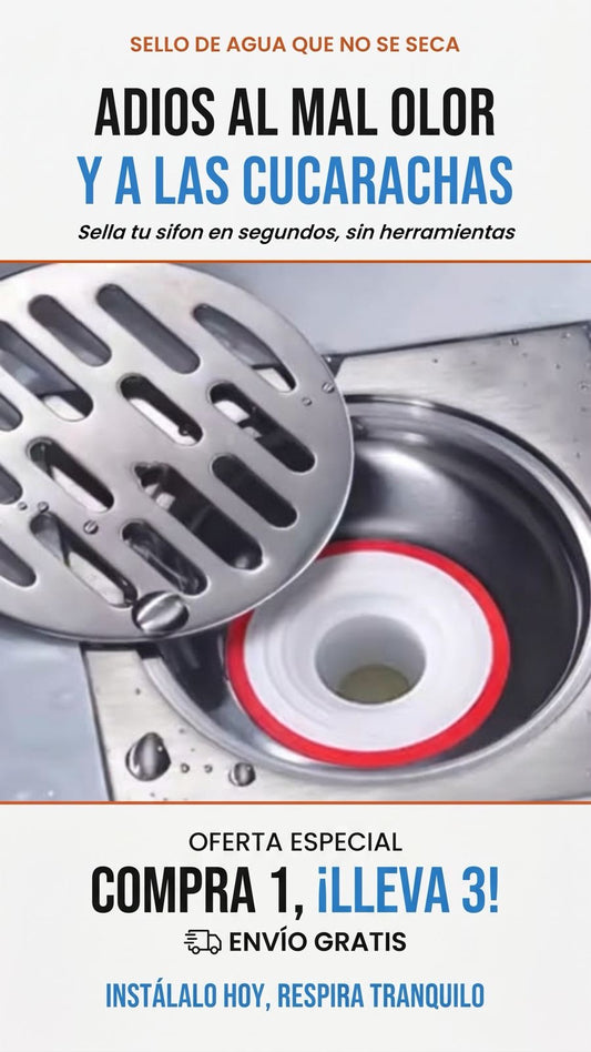 TAPÓN ANTIOLOR PARA DESAGÜE – ADIÓS AL MAL OLOR Y LOS BICHOS – ¡COMPRA 1 Y LLEVA 3!