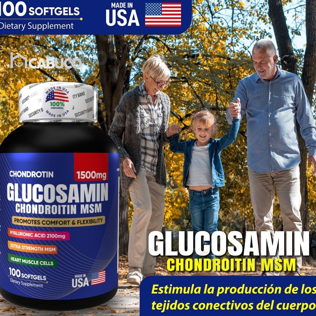 GLUCOSAMINA + CONDROITINA + MSM – MUÉVETE SIN DOLOR NI RIGIDEZ - PARA RODILLAS Y ARTICULACIONES - ENVÍO GRATIS 🇨🇴