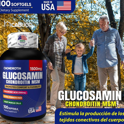 GLUCOSAMINA + CONDROITINA + MSM – MUÉVETE SIN DOLOR NI RIGIDEZ - PARA RODILLAS Y ARTICULACIONES - ENVÍO GRATIS 🇨🇴