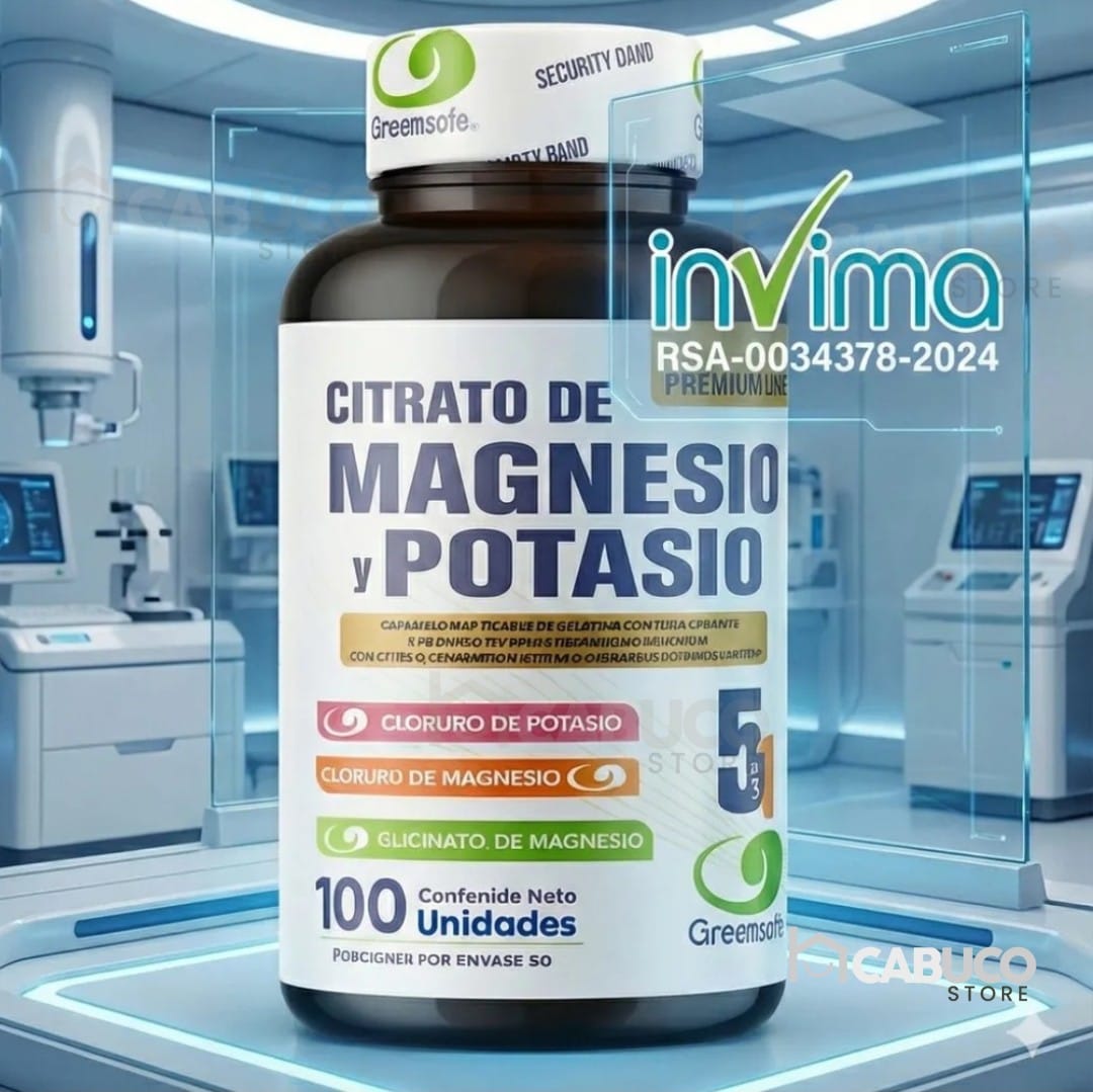 CITRATO DE POTASIO Y MAGNESIO – EQUILIBRIO MUSCULAR Y ENERGÍA – SOPORTE NERVIOSO Y ELECTROLÍTICO – ENVÍO GRATIS 🇨🇴