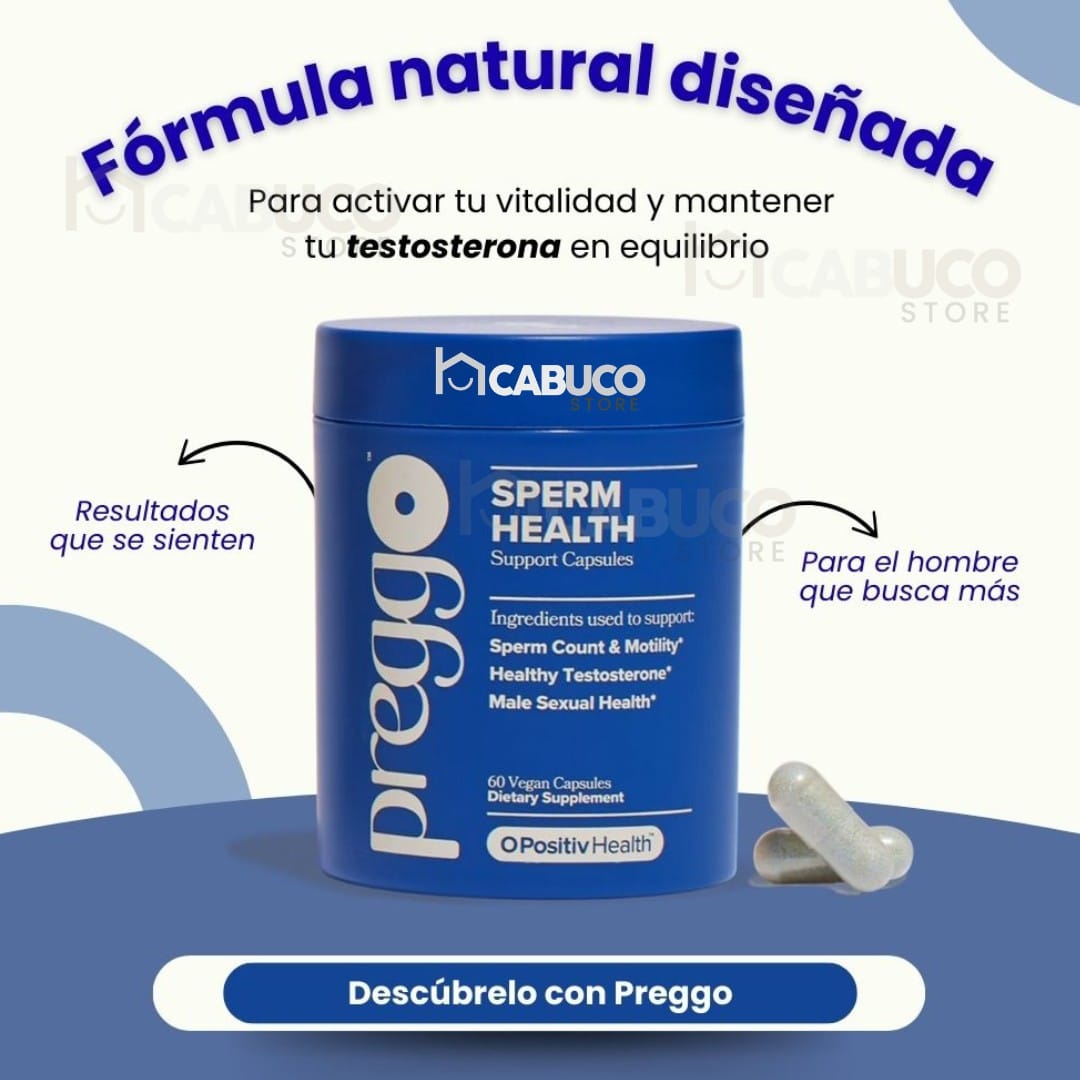 SPERM HEALTH PREGGO – SALUD MASCULINA – ENERGÍA, CALIDAD ESPERMÁTICA Y VITALIDAD – ENVÍO GRATIS 🇨🇴