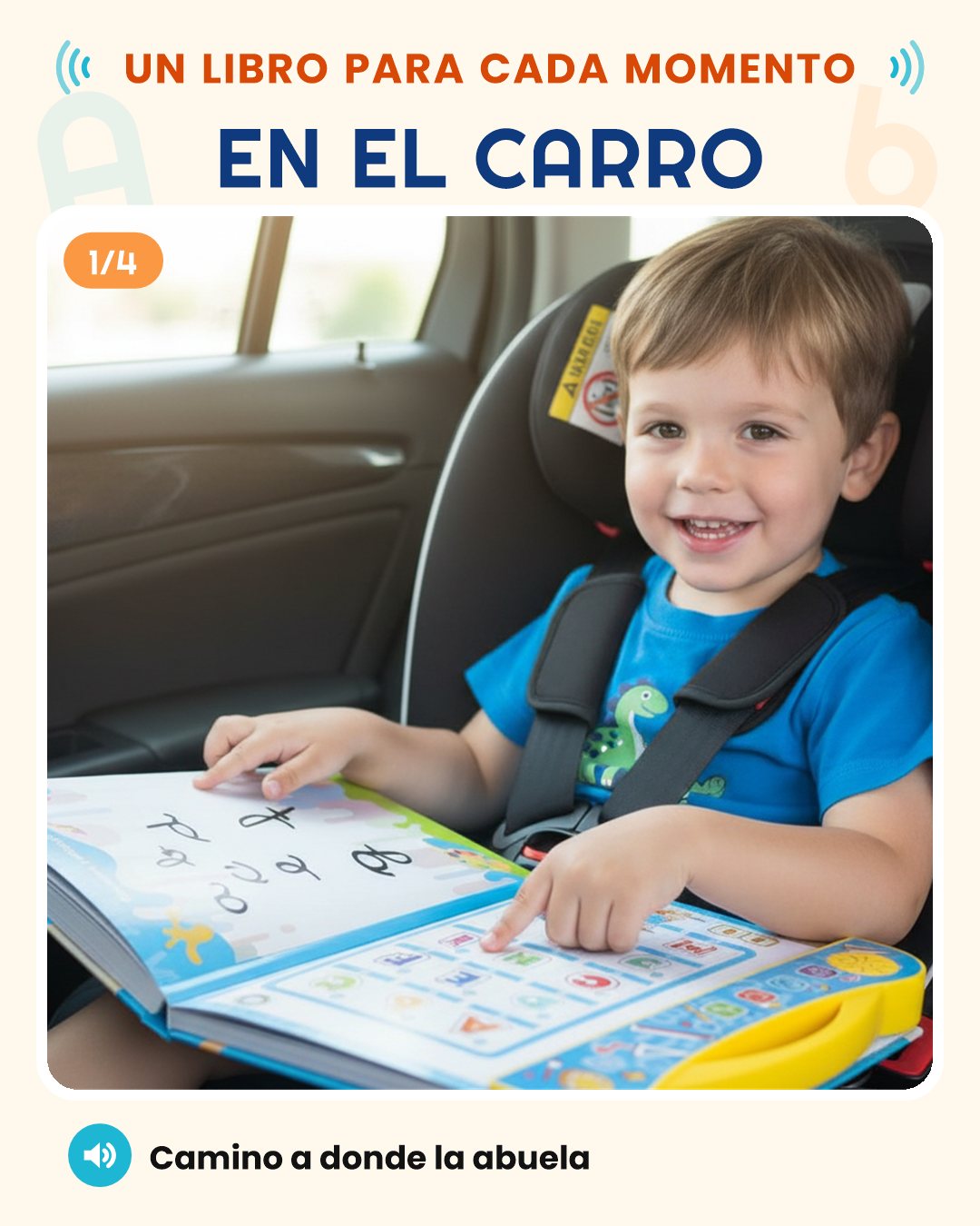 En el carro, camino a donde la abuela