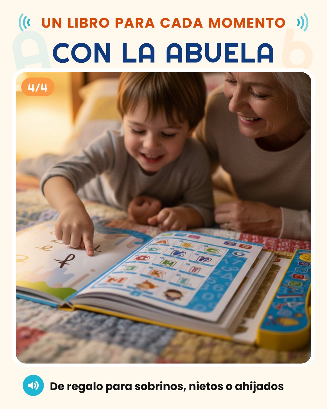 Con la abuela: de regalo para sobrinos, nietos o ahijados