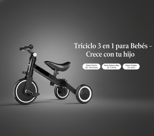 TRICICLO 3 EN 1 EVOLUTIVO – CRECE CON TU HIJO DESDE LOS 10 MESES – ENVÍO GRATIS 🇨🇴